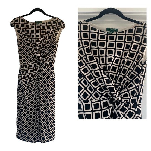 Lauren Ralph Lauren Geometric Print Sleeveless Dress - Picture 1 of 6